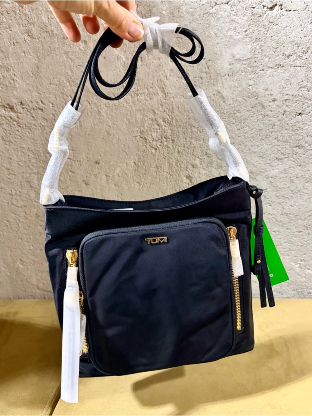 Tumi Voyageur Tyler Crossbody Bag Black with Gold Hardware - Picture 3 of 6
